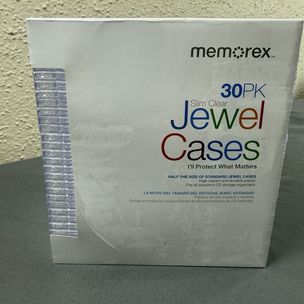 Memorex‎ Slim Clear Jewel Cases 30pk - New Sealed
